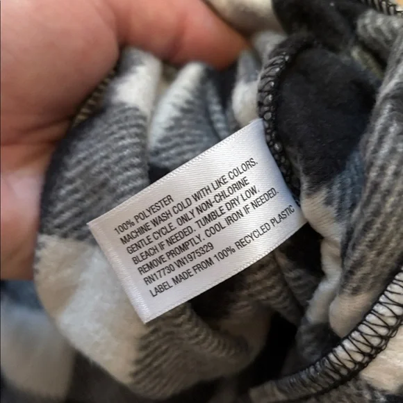 Men’s Black & White Buffalo Plaid Checkered Pajama Pants XXL - Picture 3 of 4